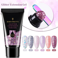 Carregar imagem no visualizador da galeria, BORN PRETTY 30ml Glitter Acrílico Gel Extensão de Dedo Prata Rosa Gel Extensão Gel Soak Off Nail Art Gel Verniz