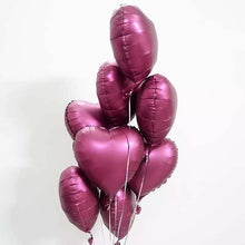 Carregar imagem no visualizador da galeria, 10pcs 18 Inch Rose Gold Red Foil Heart Balloons Marriage Helium Inflatable Balloon Metallic Wedding Birthday Party Decor Gifts