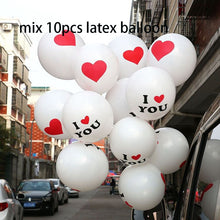 Carregar imagem no visualizador da galeria, 10pcs 18 Inch Rose Gold Red Foil Heart Balloons Marriage Helium Inflatable Balloon Metallic Wedding Birthday Party Decor Gifts