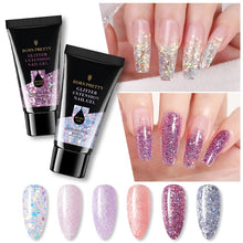 Carregar imagem no visualizador da galeria, BORN PRETTY 30ml Glitter Acrílico Gel Extensão de Dedo Prata Rosa Gel Extensão Gel Soak Off Nail Art Gel Verniz