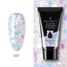 Carregar imagem no visualizador da galeria, BORN PRETTY 30ml Glitter Acrílico Gel Extensão de Dedo Prata Rosa Gel Extensão Gel Soak Off Nail Art Gel Verniz
