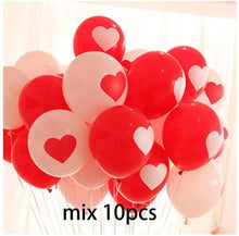 Carregar imagem no visualizador da galeria, 10pcs 18 Inch Rose Gold Red Foil Heart Balloons Marriage Helium Inflatable Balloon Metallic Wedding Birthday Party Decor Gifts