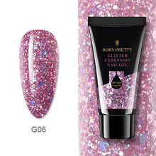 Carregar imagem no visualizador da galeria, BORN PRETTY Extension Gel Verniz para unhas Clear Glitter Extension Soak Off Gel UV Nail Art Acrílico Gel Design Manicure
