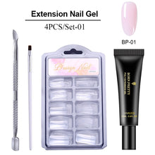 Carregar imagem no visualizador da galeria, BORN PRETTY Extension Gel Verniz para unhas Clear Glitter Extension Soak Off Gel UV Nail Art Acrílico Gel Design Manicure
