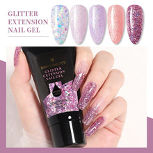 Carregar imagem no visualizador da galeria, BORN PRETTY Extension Gel Verniz para unhas Clear Glitter Extension Soak Off Gel UV Nail Art Acrílico Gel Design Manicure
