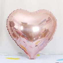 Carregar imagem no visualizador da galeria, 10pcs 18 Inch Rose Gold Red Foil Heart Balloons Marriage Helium Inflatable Balloon Metallic Wedding Birthday Party Decor Gifts
