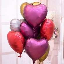 Carregar imagem no visualizador da galeria, 10pcs 18 Inch Rose Gold Red Foil Heart Balloons Marriage Helium Inflatable Balloon Metallic Wedding Birthday Party Decor Gifts
