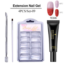 Carregar imagem no visualizador da galeria, BORN PRETTY Extension Gel Verniz para unhas Clear Glitter Extension Soak Off Gel UV Nail Art Acrílico Gel Design Manicure
