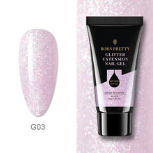 Carregar imagem no visualizador da galeria, BORN PRETTY Extension Gel Verniz para unhas Clear Glitter Extension Soak Off Gel UV Nail Art Acrílico Gel Design Manicure
