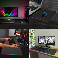 Carregar imagem no visualizador da galeria, Tapete de rato para jogos RGB Tapete de rato grande Gamer XXL Led para computador Tapete de rato grande com retroiluminação Tapete para teclado Tapete de secretária
